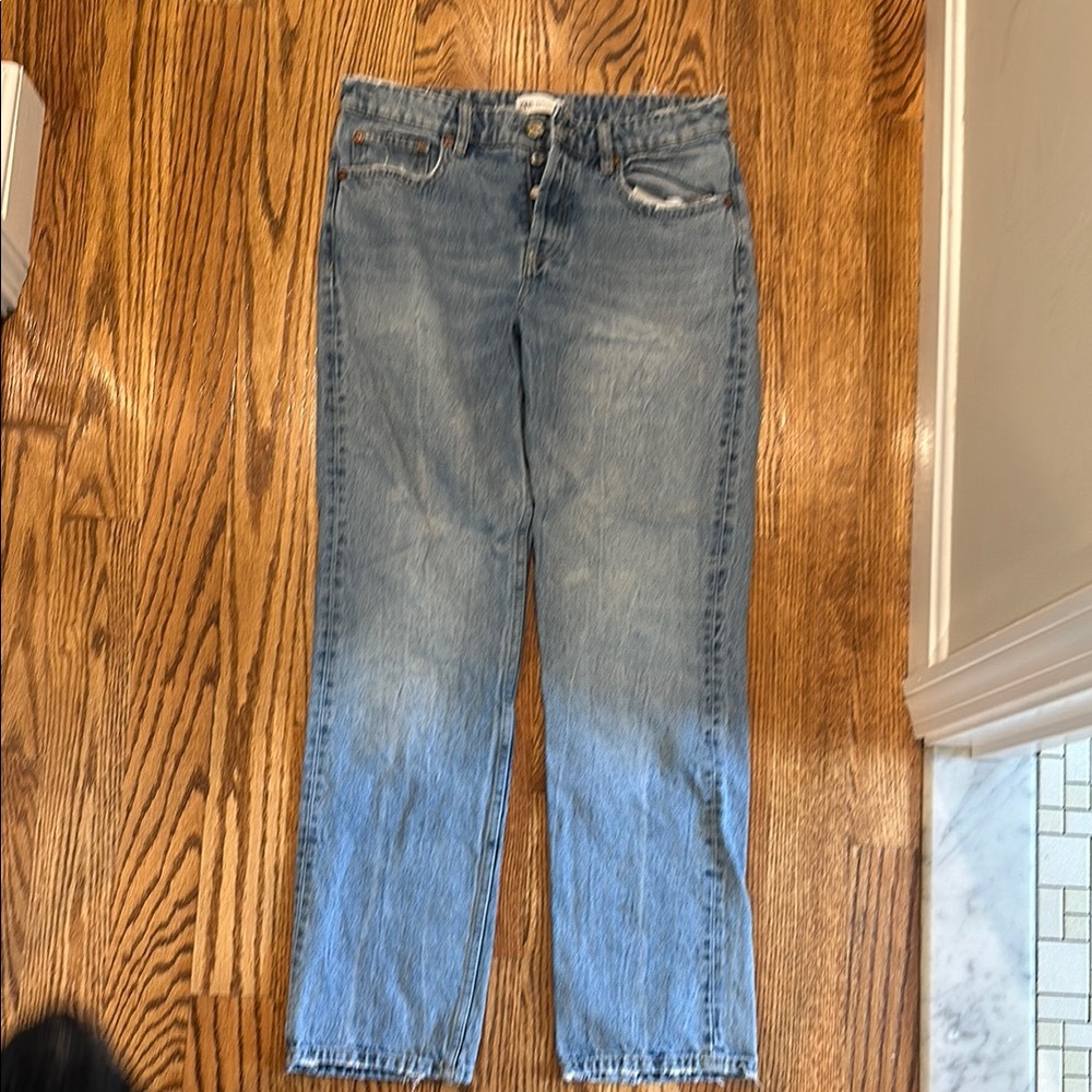 Zara Blue Straight Leg Jeans